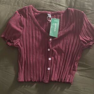 Maroon crop top
